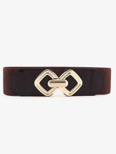 Load image into Gallery viewer, Geometric Buckle Elastic Wide Belt