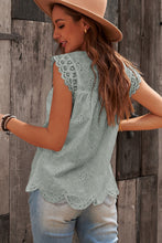 Load image into Gallery viewer, Sleeveless Eyelet Tank Top