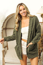 Load image into Gallery viewer, BiBi Checkered Long Sleeve Open Front Cardigan