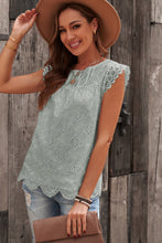 Load image into Gallery viewer, Sleeveless Eyelet Tank Top