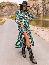 Load image into Gallery viewer, Printed Notched Neck Maxi Dress
