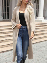 Load image into Gallery viewer, Open Front Dropped Shoulder Longline Cardigan
