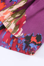 Load image into Gallery viewer, Abstract Print Belted Ruffle Hem Dress