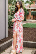 Load image into Gallery viewer, Plus Size V-Neck Printed Slit Dress