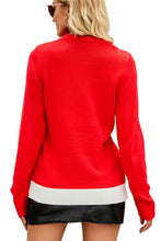 Load image into Gallery viewer, Christmas Snowman Scarf Detail Sweater