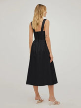 Load image into Gallery viewer, Square Neck Wide Strap Midi Dress