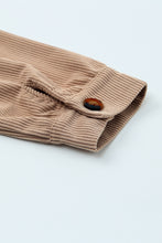 Load image into Gallery viewer, Plaid Corduroy Dropped Shoulder Jacket