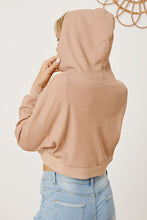 Load image into Gallery viewer, Waffle-Knit Drawstring Zip Up Hoodie