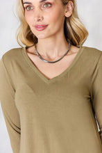 Load image into Gallery viewer, Zenana Full Size V-Neck Long Sleeve T-Shirt