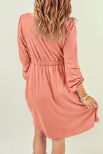 Load image into Gallery viewer, Button Down Long Sleeve Dress with Pockets