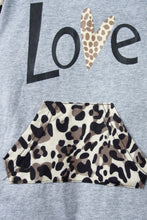 Load image into Gallery viewer, Girls Cheetah Leopard Pattern Contrast Hooded Jumpsuit