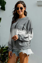Load image into Gallery viewer, Tie-Dye Drop Shoulder Round Neck Sweatshirt