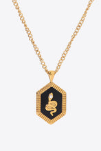 Load image into Gallery viewer, 18K Gold Plated Snake Geometric Pendant Necklace