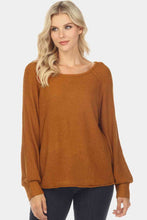 Load image into Gallery viewer, Round Neck Raglan Sleeve Sweater