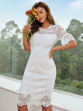Load image into Gallery viewer, Lace Back Slit Sheath Dress