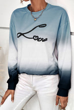 Load image into Gallery viewer, Gradient LOVE Dropped Shoulder Sweatshirt