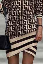 Load image into Gallery viewer, Printed Turtleneck Long Sleeve Mini Dress