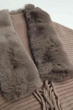 Load image into Gallery viewer, Fringe Detail Long Sleeve Ribbed Poncho