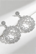 Load image into Gallery viewer, Alloy Rhinestone Round Drop Earrings