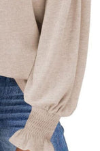 Load image into Gallery viewer, Round Neck Lantern Sleeve T-Shirt