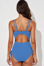 Load image into Gallery viewer, Tied Cutout Plunge One-Piece Swimsuit