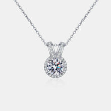 Load image into Gallery viewer, 1 Carat Moissanite Rabbit Ears Shape Pendant Necklace