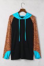 Load image into Gallery viewer, Plus Size Baroque Print Color Block Hoodie