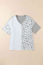 Load image into Gallery viewer, Plus Size Leopard V-Neck T-Shirt
