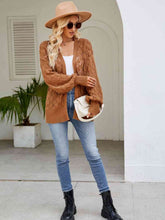 Load image into Gallery viewer, Open Front Ribbed Trim Cardigan