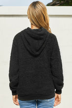 Load image into Gallery viewer, Drawstring Sherpa Hoodie with Pocket
