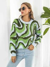 Load image into Gallery viewer, Round Neck Dropped Shoulder Sweater