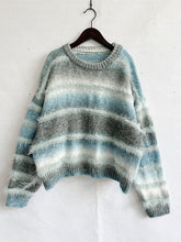 Load image into Gallery viewer, Striped Round Neck Long Sleeve Sweater