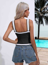 Load image into Gallery viewer, Contrast Crisscross Knit Tank