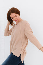 Load image into Gallery viewer, Jodifl Stay Awhile Full Size Run Waffle Knit V-Neck Tee