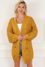 Load image into Gallery viewer, Open Front Long Sleeve Cardigan with Pockets