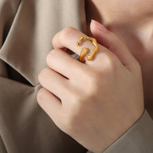 Load image into Gallery viewer, 18K Gold-Plated Irregular Open Ring