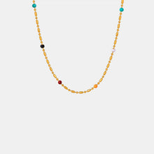 Load image into Gallery viewer, 18K Gold-Plated Oil Drip Bead Necklace