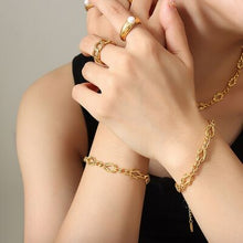 Load image into Gallery viewer, 18K Gold-Plated Titanium Steel Bracelet