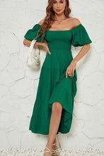 Load image into Gallery viewer, Smocked Square Neck Tiered Dress