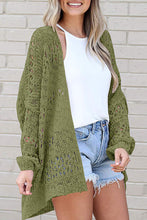 Load image into Gallery viewer, Openwork Open Front Long Sleeve Cardigan