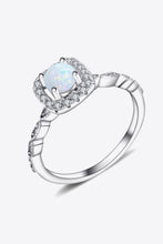 Load image into Gallery viewer, 925 Sterling Silver Inlaid Opal Ring