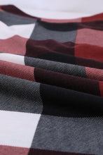 Load image into Gallery viewer, Plaid V-Neck Long Sleeve Top