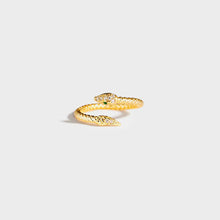Load image into Gallery viewer, Snake Shape 18K Gold-Plated Bypass Ring