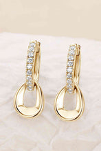 Load image into Gallery viewer, 925 Sterling Silver Moissanite Double Hoop Earrings