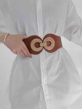 Load image into Gallery viewer, Alloy Buckle Elastic PU Belt