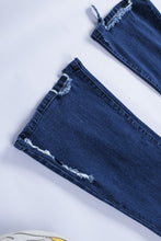 Load image into Gallery viewer, High Waist Distressed Flared Jeans