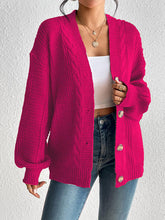 Load image into Gallery viewer, Cable-Knit Button Down Cardigan