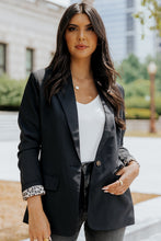 Load image into Gallery viewer, Leopard Lining One-Button Blazer
