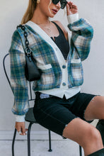 Load image into Gallery viewer, Plaid Button Down Jacket with Pockets