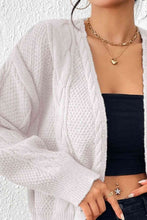 Load image into Gallery viewer, Cable-Knit Open Front Cardigan